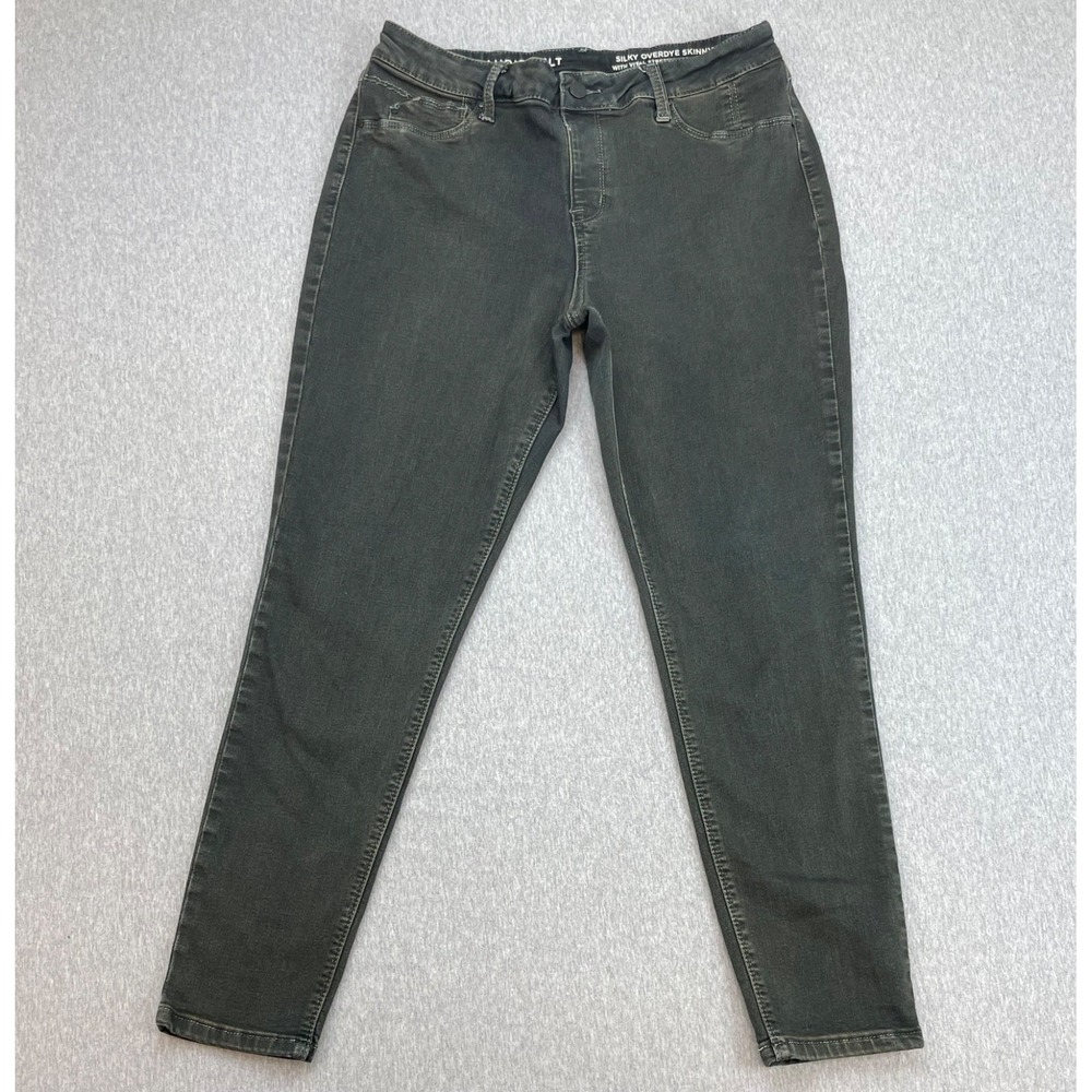 Laurie Felt Jeans Womens Large Black Cotton Blend Stretch Mid-Rise Skinny